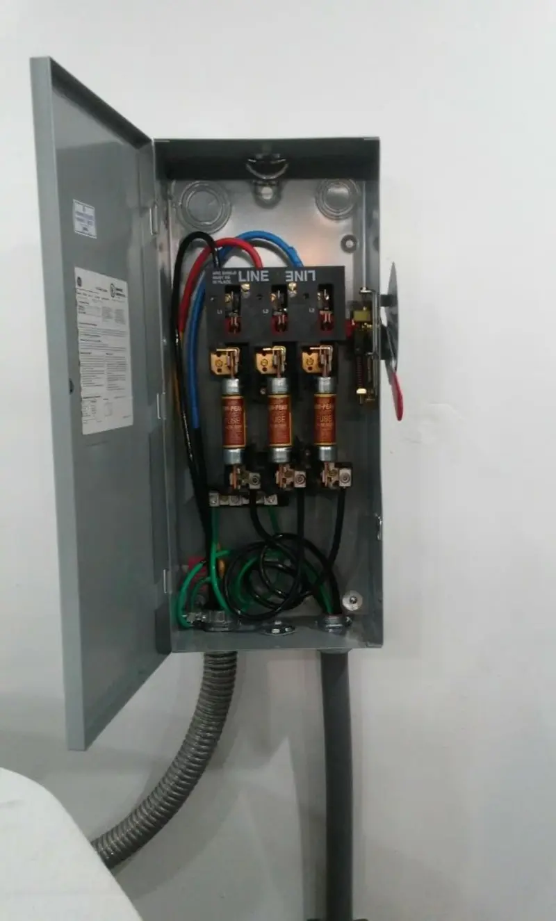 Three-phase disconnect switch installed for Electrical Wiring & Rewiring in Old Lyme